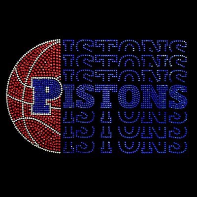 Detroit Pistons Trasferiment Rhinestone